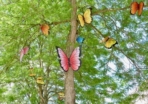 Deko in der Pinneberger City Schmetterlinge