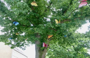 Deko in der Pinneberger City Schmetterlinge
