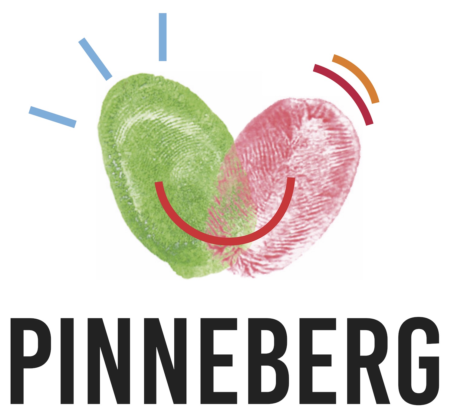 Neues Stadtlogo Pinneberg zwei Daumenabdrücke formen ein Herz