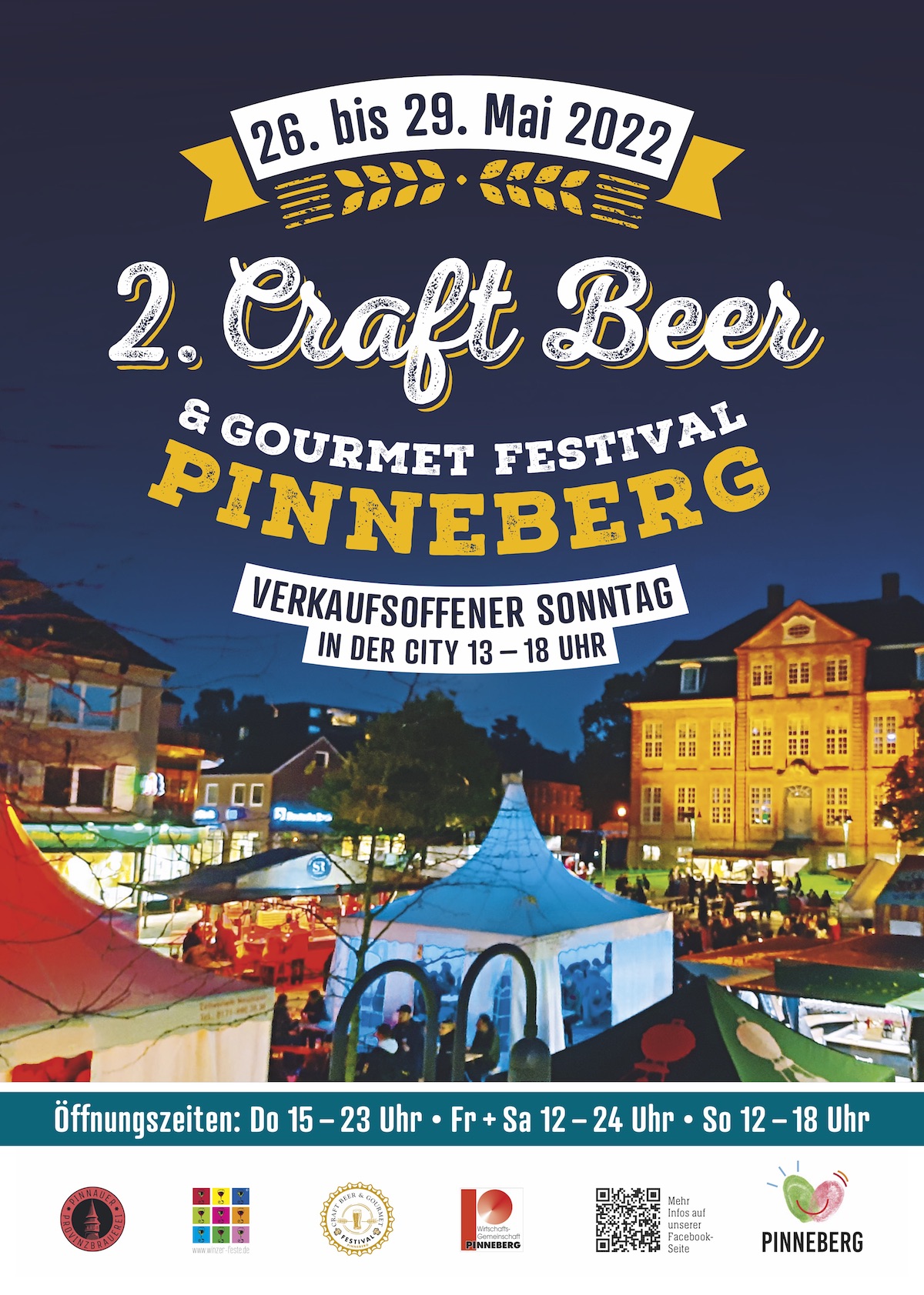Plakat Craft Beer & Gourmet Festival Pinneberg vor der Drostei
